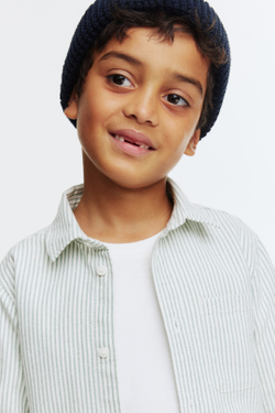 H&M Хлопковая рубашка, кремовый