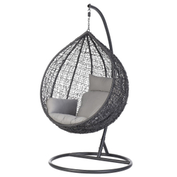 Кресло подвесное  на металлокаркасе плетеное