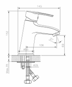 СМЕСИТЕЛЬ ДЛЯ РАКОВИНЫ ESKO LEON LN - 26