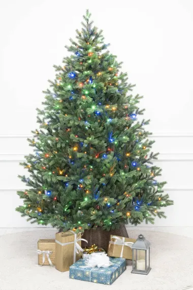 Искусственная елка Торжественная 270 см., 750 мульти/теплых белых Led ламп (2в1), 100% литая хвоя, ЕлкиТорг (186270)