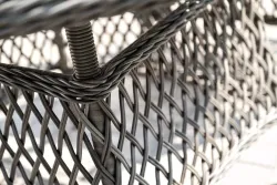 "Дольче" обеденная группа из искусственного ротанга, цвет графит