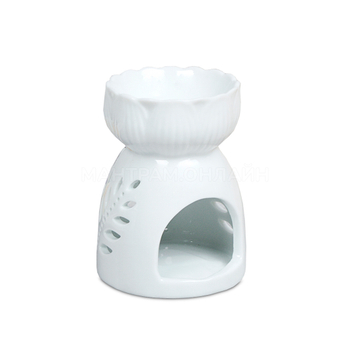 Аромалампа Листик цвет белый 10,5 см