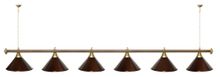 Лампа STARTBILLIARDS 6 пл. (плафоны хром,штанга золотая,фурнитура золото)