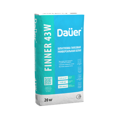 Dauer FINNER® 43W Шпатлевка гипсовая универсальная белая