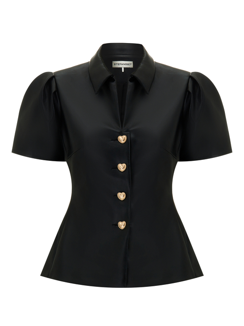 Жакет приталенный Odri black love, черный