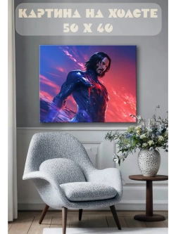 Картина на стену 40 X 50 Киану Ривз человек-паук