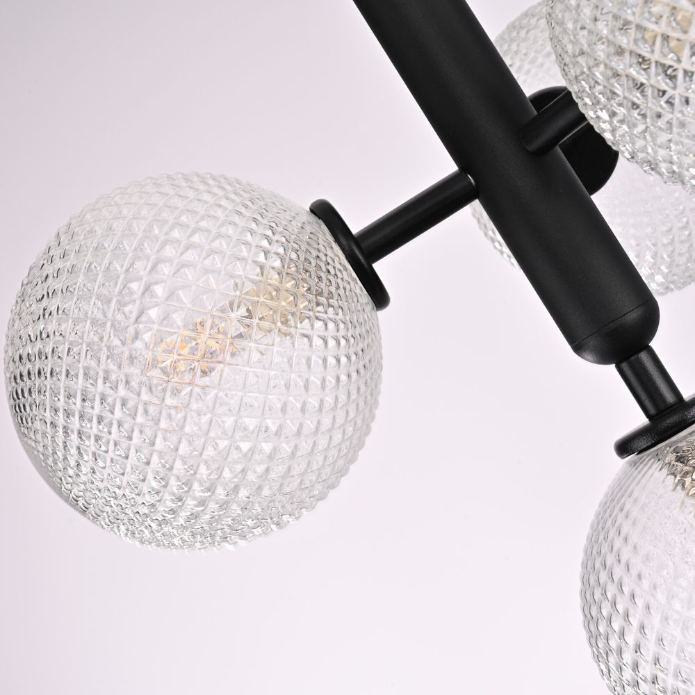 Подвесной светильник RAFFIN 4 Transparent Black