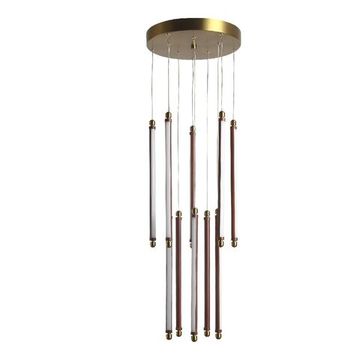 Каскадная люстра LED 10*6.5W 3000K SL6225.303.10 латунь/терракотовый Brick ST-Luce