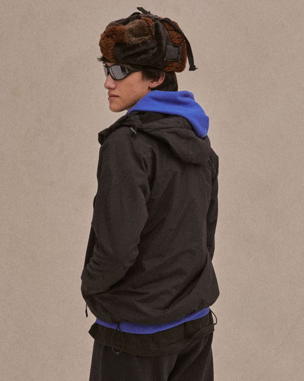 Шапка-ушанка Fuzzz Patchwork Flaps Темно-Коричневая - фото 6