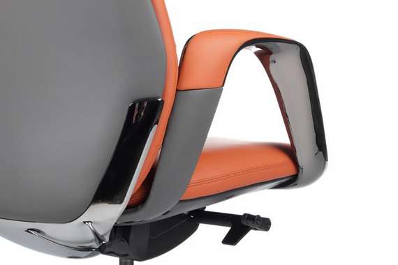 Кресло Napoli-M YZPN-YR021 Оранжевый/Серый