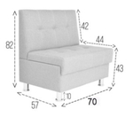 Стильный компактный диван Фабрики ОНИКС из практичного и износостойкого материала с оригинальным дизайном, вместительным ящиком для хранения, мягким наполнителем для дома, дачи и офиса