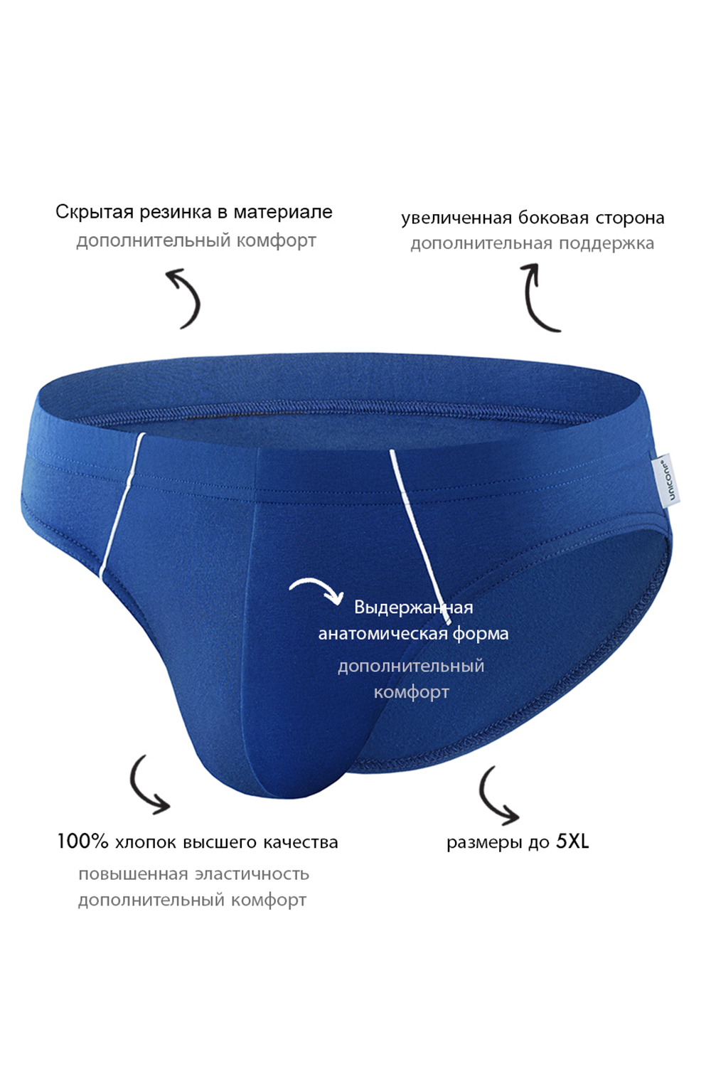 Мужские трусы XPB41 Темно-Синий Uniconf