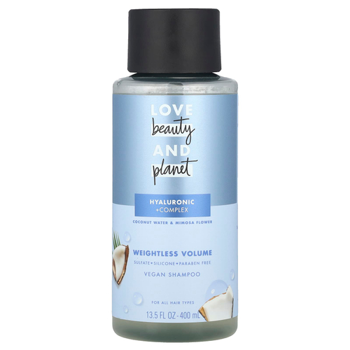 Love Beauty and Planet, Веганский шампунь, для всех типов волос, кокосовая вода и цветы мимозы, 400 мл (13,5 жидк. Унции)