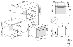 Электрический духовой шкаф Smeg SOP6902S2PN