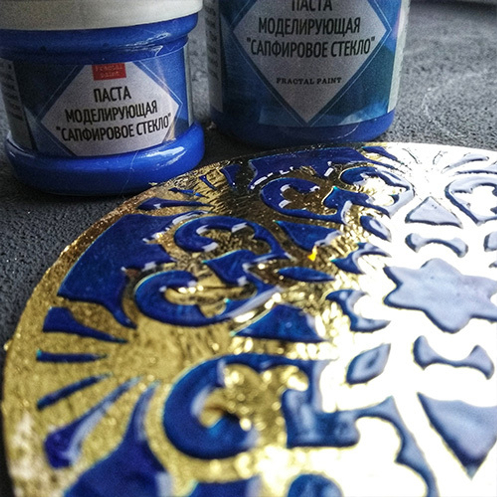 текстурная паста акриловая моделирующая  «Сапфировое стекло»