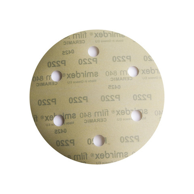 P120 Абразивный круг SMIRDEX 840 Ceramic Film Discs, D=225мм, 6 отверстий