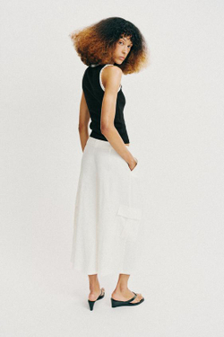 ZARA КОМБИНИРОВАННЫЙ КРУЖЕВНОЙ ТОП, ЧЕРНЫЙ/БЕЛЫЙ