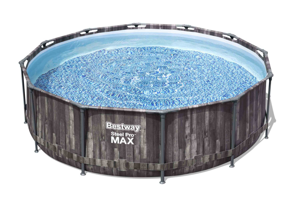 Каркасный бассейн Bestway Steel Pro MAX, 366х100 см + фильтр-насос 2006 л/ч, лестница (5614X)