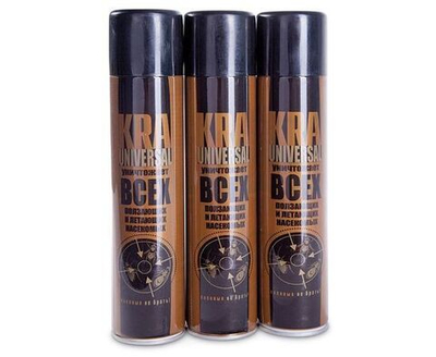 Аэрозоль KRA universal 500мл (650см3) От ВСЕХ: тараканов, клопов, ОС б/з Ваше хозяйство (дихлофос)
