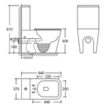 Унитаз-компакт Azario SAVIA 370х640х810 напольный, безободковый, система смыва Rimless, с быстросъемным сиденьем "Микролифт" (AZ-8303D-s)