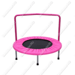 Каркасный батут с П-образной ручкой, диаметр 3 фт, розовый