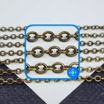 Цепочка, бижутерный сплав, 2.5×2×0.45мм, овальное паяное звено