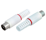 Разъём штекер TV без пайки 2 штуки (белый) (05-2041-2) PROCONNECT