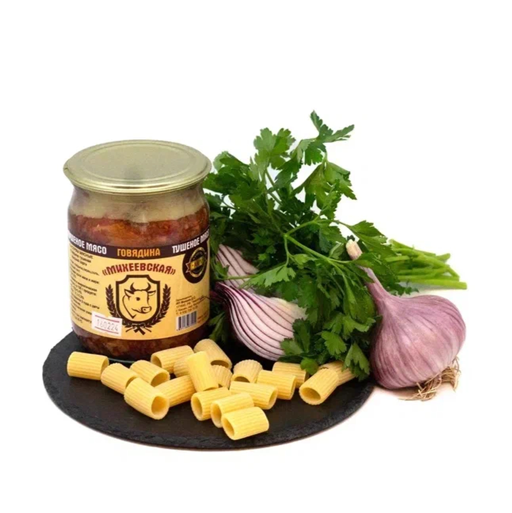 Тушенка "Михеевская" мясо говядины. Высший сорт.