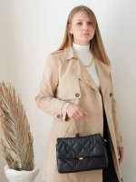 Сумка женская через плечо бренд не кожаная кросс боди модная стёганная на цепочке для девушке шоппер