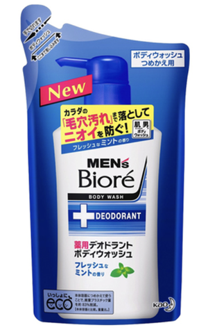 КАО "Men's Biore" Увлажняющий и дезод. гель для душа с антиб.действием с аром. мяты, см/б 380 мл.