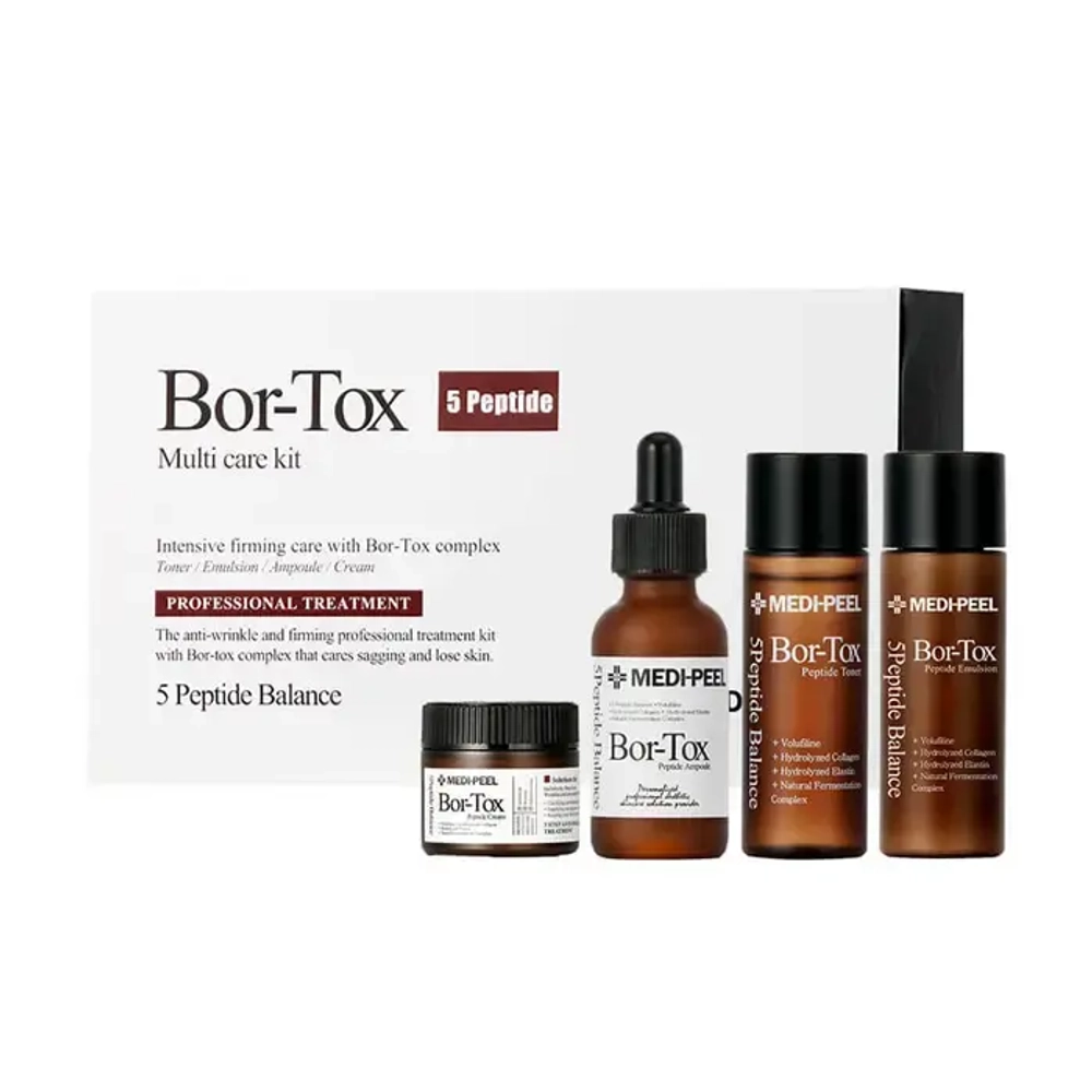 Набор средств с эффектом ботокса MEDI-PEEL Peptide Bor-Tox Multi Care Kit 30+30+30+50 мл