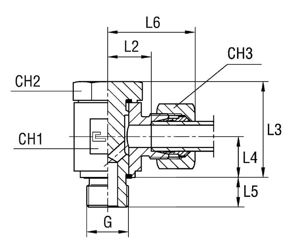 Соединение JE DL15 BSP 1/2" (в сборе)