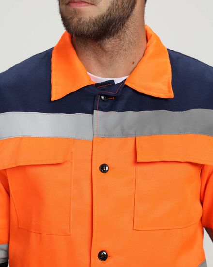 Костюм "Road Work" полукомбинезон (оранжевый/т.синий)