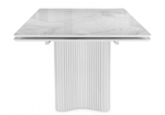 Стол стеклянный Woodville Мален 240x110 белый мрамор, белый