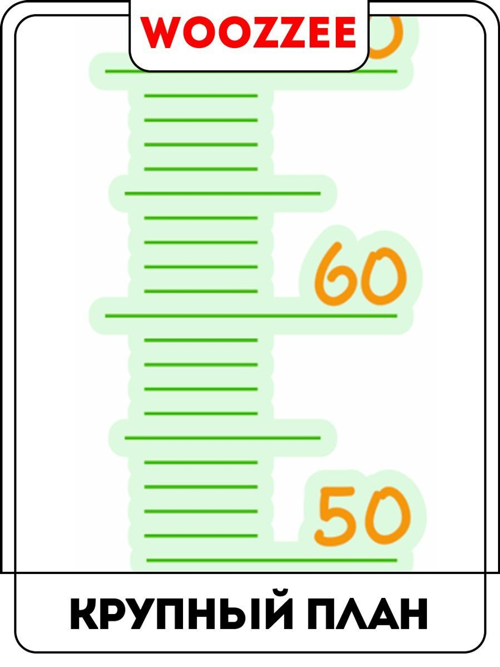Наклейка декоративная ростомер "Жираф"