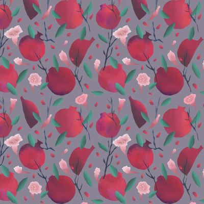 Гранат на сером