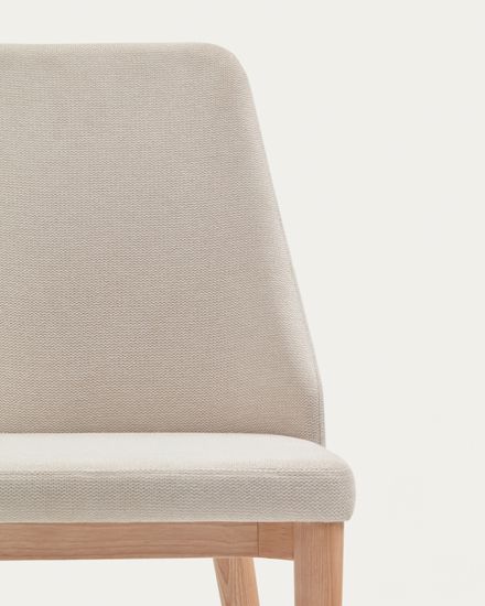 Rosie Стул из бежевой синели с ножками из массива ясеня La Forma Испания 