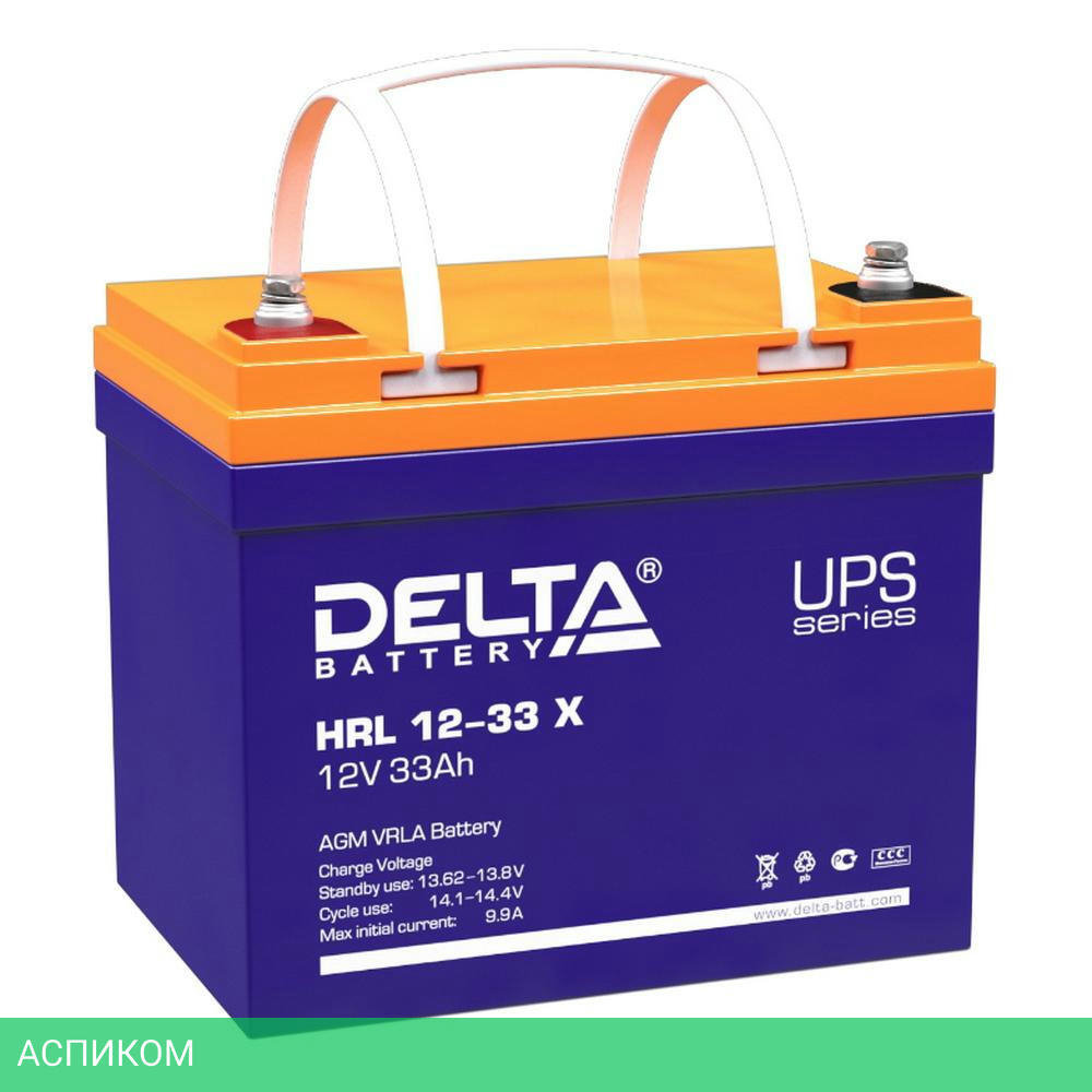 Аккумулятор для ИБП Delta 12V/33Ah (HRL 12-33 Х)