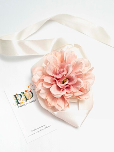 Цветок на атласной ленте Pankigno Design