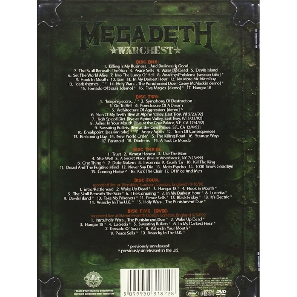 Расширенное издание Warchest — Megadeth купить в интернет