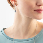 Серьги Hoop Crystal-Silver 15мм Coeur de Lion