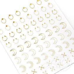 Наклейки металлизированные микс золото