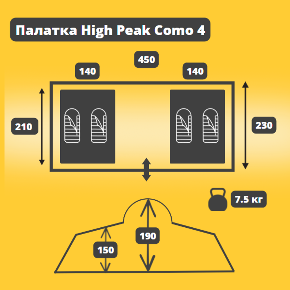 Палатка кемпинговая High Peak Como