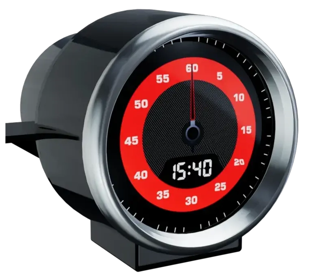 Цифровые часы для Porsche Cayenne 2010-2017 - Carmedia ZF-5025