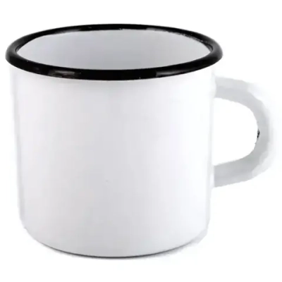 Кружка эмалированная 0,25л белая/слоновая 40104-022