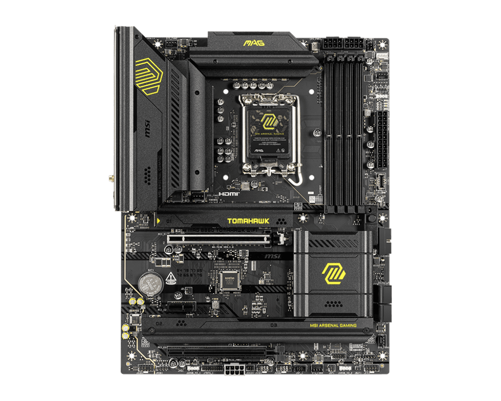 Материнская плата MSI MAG B860 TOMAHAWK WIFI LGA1851 4xDDR5 4xSATA3 RAID 3xM.2 HDMI DP 2xType-C ATX