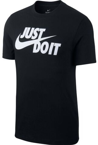 Мужская теннисная футболка Nike NSW Tee Just Do It Swoosh M - черный