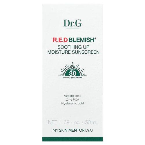 Dr. G, RED Blemish®, успокаивающее увлажняющее солнцезащитное средство, SPF 30, 50 мл (1,69 жидк. унции)