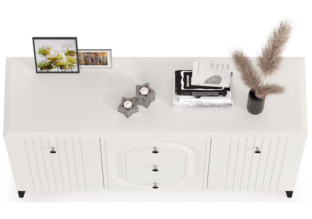 Комод Woodville Вестра 13.309 белый pe шагрень, белая шагрень