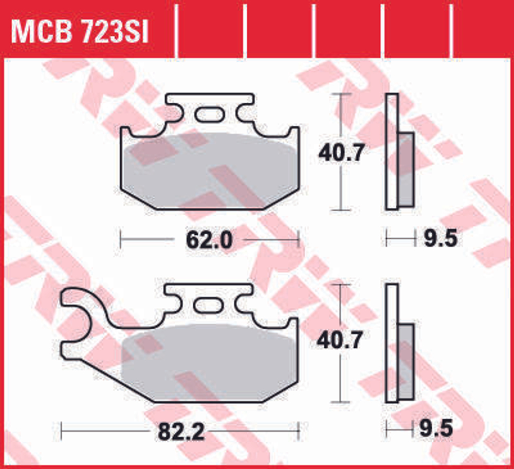 Колодки тормозные передние Lucas TRW MCB723SI